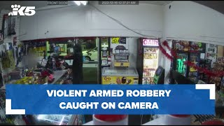 Violent armed robbery caught on camera [upl. by Eannyl733]