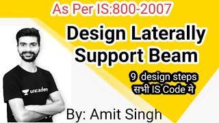 Design of Laterally Supported Beam Question by Amit Singh [upl. by Ralyks]