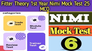 ITI Fitter Theory 1st Year Nimi Mock Test 25 MCQ Class 6 ITI Fitter Most Important Question 2025 [upl. by Dorina936]