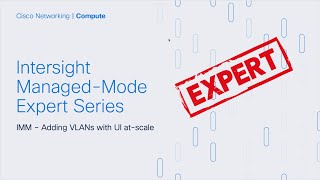 Intersight IMM Expert Series  Adding VLANs with the UI atscale [upl. by Sherborn]