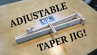 Adjustable Taper Jig for Table Saw  Cheap and Easy [upl. by Robb]