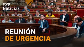 CATALUÑA El PARLAMENT RECHAZA los PRESUPUESTOS de 2024 solo RESPALDADOS por ERC y PSC  RTVE [upl. by Maynard168]