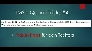 TMS  Quantitative amp Formale Probleme  Tricks 4 [upl. by Aicire651]