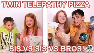 Twin Telepathy Pizza Challenge Sis vs Sis vs Bros Giveaway Winners  Ruby and Raylee [upl. by Ilil626]