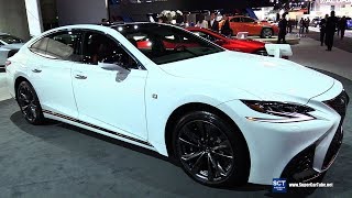 2019 Lexus LS 500 F Sport  Exterior and Interior Walkaround  2018 LA Auto Show [upl. by Lehcnom]