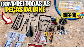 CHEGOU TODAS AS PEÇAS DA BIKE BARRA FORTE ESTILO BH🚀 COMPREI TUDO NA LBS BIK🔥 [upl. by Nahraf]