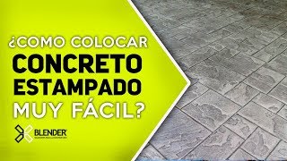 CONCRETO ESTAMPADO APRENDE COMO HACERLO 🚩 La manera MÁS FÁCIL 👈👈💪🚧 [upl. by Elitnahc]