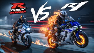 Yamaha R1 2016 VS Suzuki GSXR 1000 L7 [upl. by Shere]