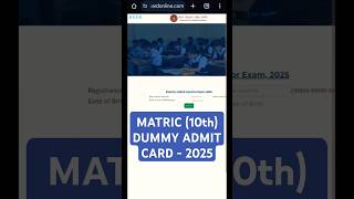 HOW TO DOWNLOAD BSEB MATRIC 10th DUMMY ADMIT CARD DoYourSelf01 [upl. by Eire]