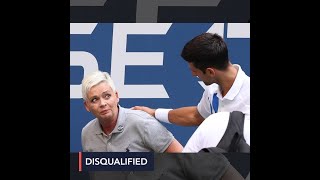 Djokovic disqualified from US Open after hitting judge with ball [upl. by Mansfield]