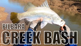 LANDBASED CREEK FISHING  BARRA SALMON amp FINGERMARK [upl. by Bishop]