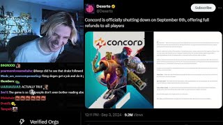 xQc Reacts to quotConcordquot Shutting Down on September 6th [upl. by Spence269]