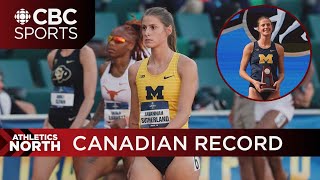 Savannah Sutherland sets a Canadian record at NCAA Outdoor Championshipstwice  Athletics North [upl. by Tristam]