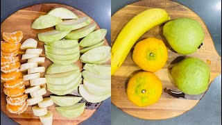 🌈 CUTTING PEELING GUAVA BANANA AND TANGERINE FRUITS FRUITS Satisfyingsound asmr [upl. by Peg]