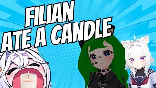 VTuber Clips  VTuber Filian Eats a Candle 🕯️ [upl. by Deni]