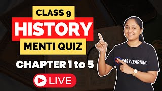 Class 9 History  Chapter 1 to 5  Menti Quiz  Nilima Roy [upl. by Einahpats]