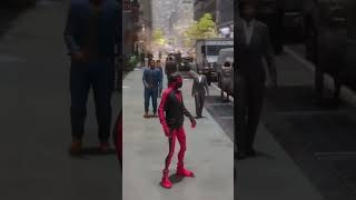 Miles Morales Showing Love To Pedestrians Marvel Spider Man 2 [upl. by Losyram]