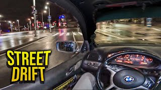 STREET DRIFT on BMW E46 POV GoPro [upl. by Gusella]