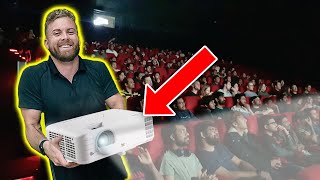 Bringing a Projector to a Movie Theatre amp Playing My Videos on Screen [upl. by Alra]