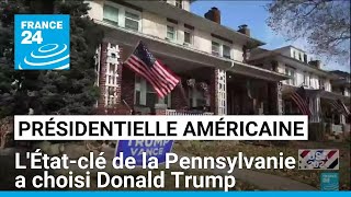 Présidentielle américaine  lÉtatclé de la Pennsylvanie a choisi Donald Trump • FRANCE 24 [upl. by Oiznun742]