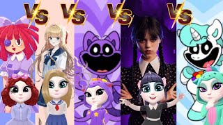 Ragatha Vs Yui Vs Catnap Vs Wednesday Vs Crafty Corn My Taling Angel2 [upl. by Tristas]