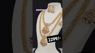 CZ Long and short haram premium quality fashionnewviral latestimitationjewelleryatwholesaleprice [upl. by Basset]