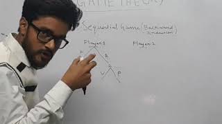 LECTURE ON GAME THEORY EMPHASIZE ON SEQUENTIAL GAME BY BACKWARD INDUCTION EXPLAINED 9836793076 [upl. by Hijoung]