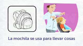 Cosas y asignaturas de la escuela Song to learn School subjects for kids in Spanish [upl. by Arras110]