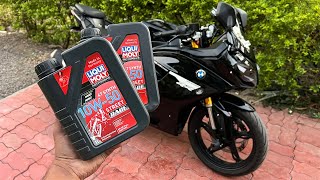 BMW G310RR Engine Oil amp Oil filter change at home [upl. by Yahsel]