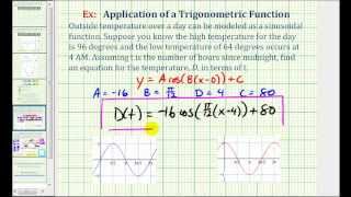 Ex Model Daily Temperatures Using a Trig Function [upl. by Easlehc]