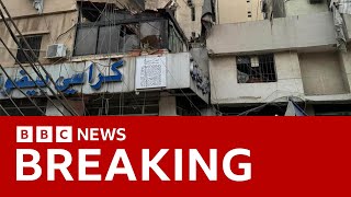 Explosion hits Beirut suburb as Israel says it has targeted Hezbollah commander  BBC News [upl. by Hayouqes]