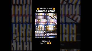 Free Fire voice VS badge 99 voice 🤨🤔 [upl. by Sabba]