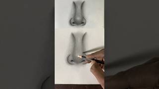 Day56  realistic Nose 👃 drawing simple trick  how to draw nose drawing art drawing shorts [upl. by Raila629]