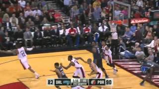 Victor Oladipo blocks Damian Lillard dunk attempt [upl. by Tammara]