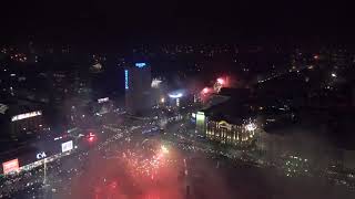 New Years celebrations in Warsaw Poland [upl. by Ayaj]