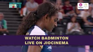 Thulasimathi Murugesan in Gold medal match  Paralympics Badminton Highlights  JioCinema [upl. by Yoong]