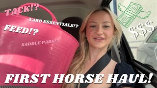 EVERYTHING YOU NEED FOR YOUR FIRST HORSE  TACK SHOPPING HAUL [upl. by Ruelu]