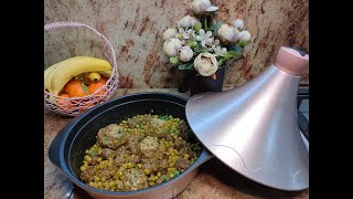 Tajine petit pois et viande haché à ma façon طاجين بازلاء و كفتة بطريقة مبتكرة و سهلة لذيذ جدّا [upl. by Aniara118]