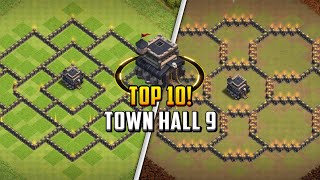 TOP 10 Town Hall 9 TH9 Base Layout  Copy Link 2024  Clash of Clans [upl. by Damara]