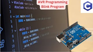 AVR Arduino Programming WITHOUT Arduino IDE Blink on board LED [upl. by Alessandro]