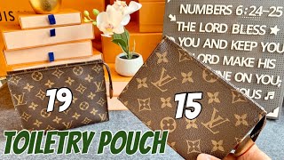 Louis Vuitton TOILETRY POUCH 15 and 19 [upl. by Einttirb57]