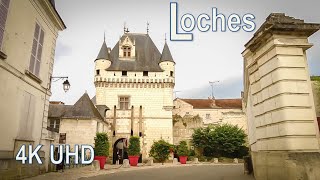 Loches France  Small town with big history Walking Tour  4K UHD [upl. by Valerio]