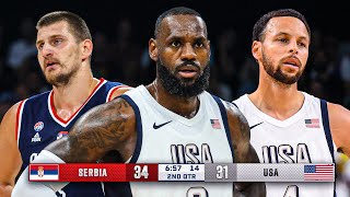 USA vs Serbia  Full Game Highlights  July 17 2024  USA Basketball Showcase  2024 Paris Olympics [upl. by Huberman]