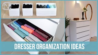 HOW TO ORGANIZE A DRESSER The KONMARI Method and drawer organization hacks  OrgaNatic [upl. by Odnalro]