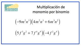 Multiplicación de monomio por binomio ejemplo 1 [upl. by Aerdnaed]