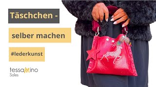 DIYTasche aus hochwertigem Leder 👜✨ [upl. by Drugi]