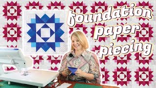 FOUNDATION PAPER PIECING  NO TEAR PAPER METHOD [upl. by Magdalena]