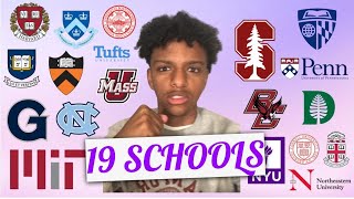 COLLEGE DECISION REACTIONS 2024 ivies stanford mit t20s  19 Schools [upl. by Ajiat]