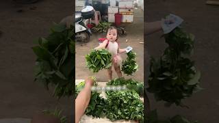 little girl goes to the market to buy vegetables shortvideo [upl. by Suoiradal]