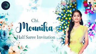 Half Saree Ceremony Invitation Video  Alight Motion Half Saree Ceremony Invitation Video Editing [upl. by Ira]